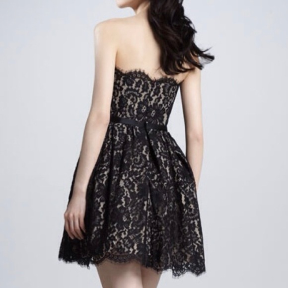 Robert Rodriguez Neiman Marcus for Target 8 black lace boned strapless dress. - Picture 3 of 7